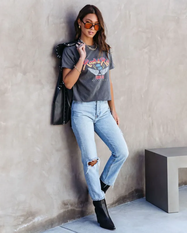 Rock And Roll 92 Tour Cropped Cotton Tee sold by Vici