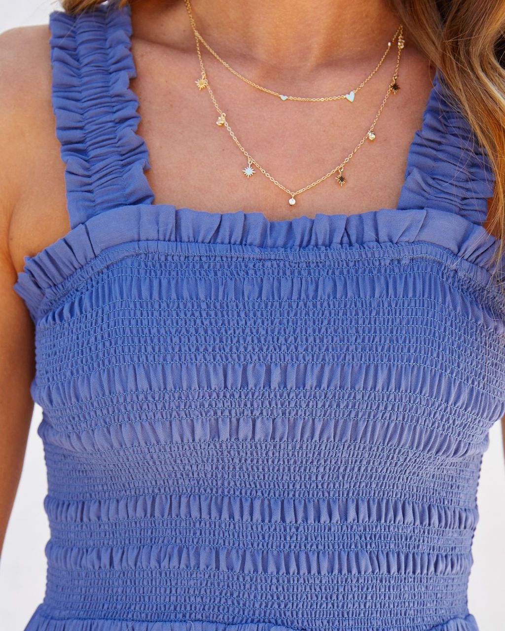 Hailee Cotton Blend Smocked Midi Dress sold by Vici product image thumbnail 2