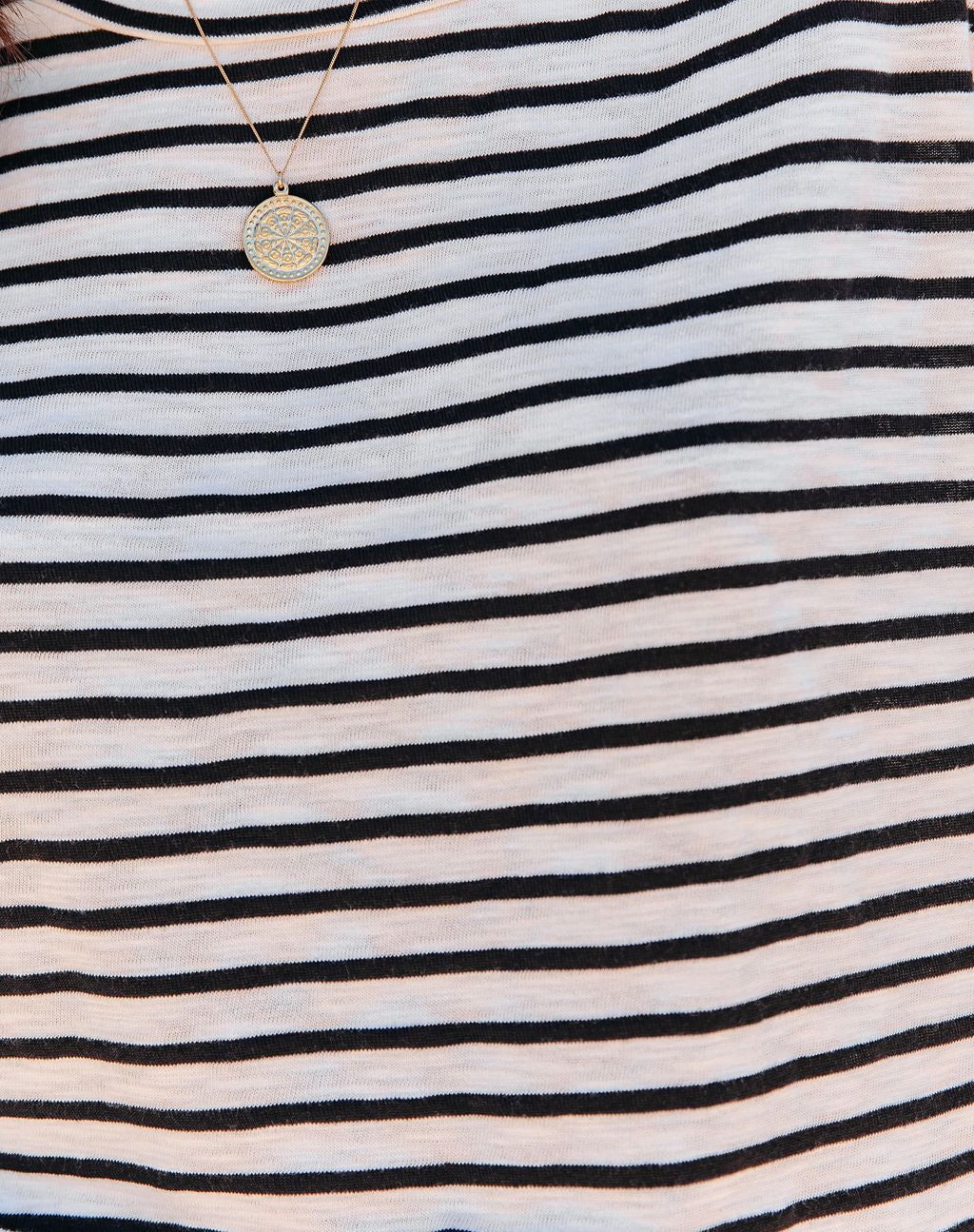 Maxanne Cotton Striped Ruffle Top - Black - FINAL SALE sold by Vici product image thumbnail 4