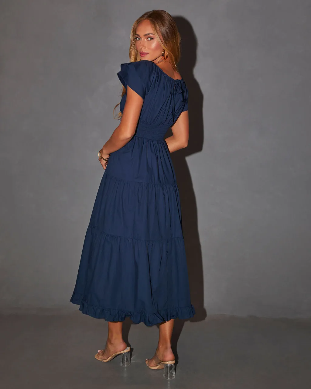 Nyah V-Neck Tiered Maxi Dress sold by Vici product image thumbnail 5