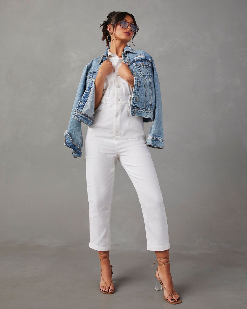 Kaysee Utility Jumpsuit - Ivory - SALE sold by Vici product image thumbnail 6