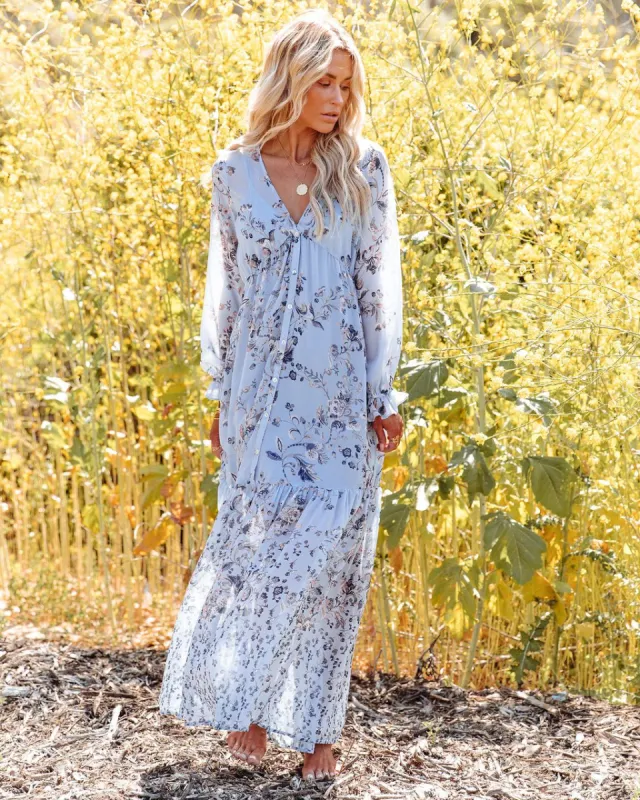 Dusty Dawn Button Down Paisley Maxi Dress - FINAL SALE sold by Vici