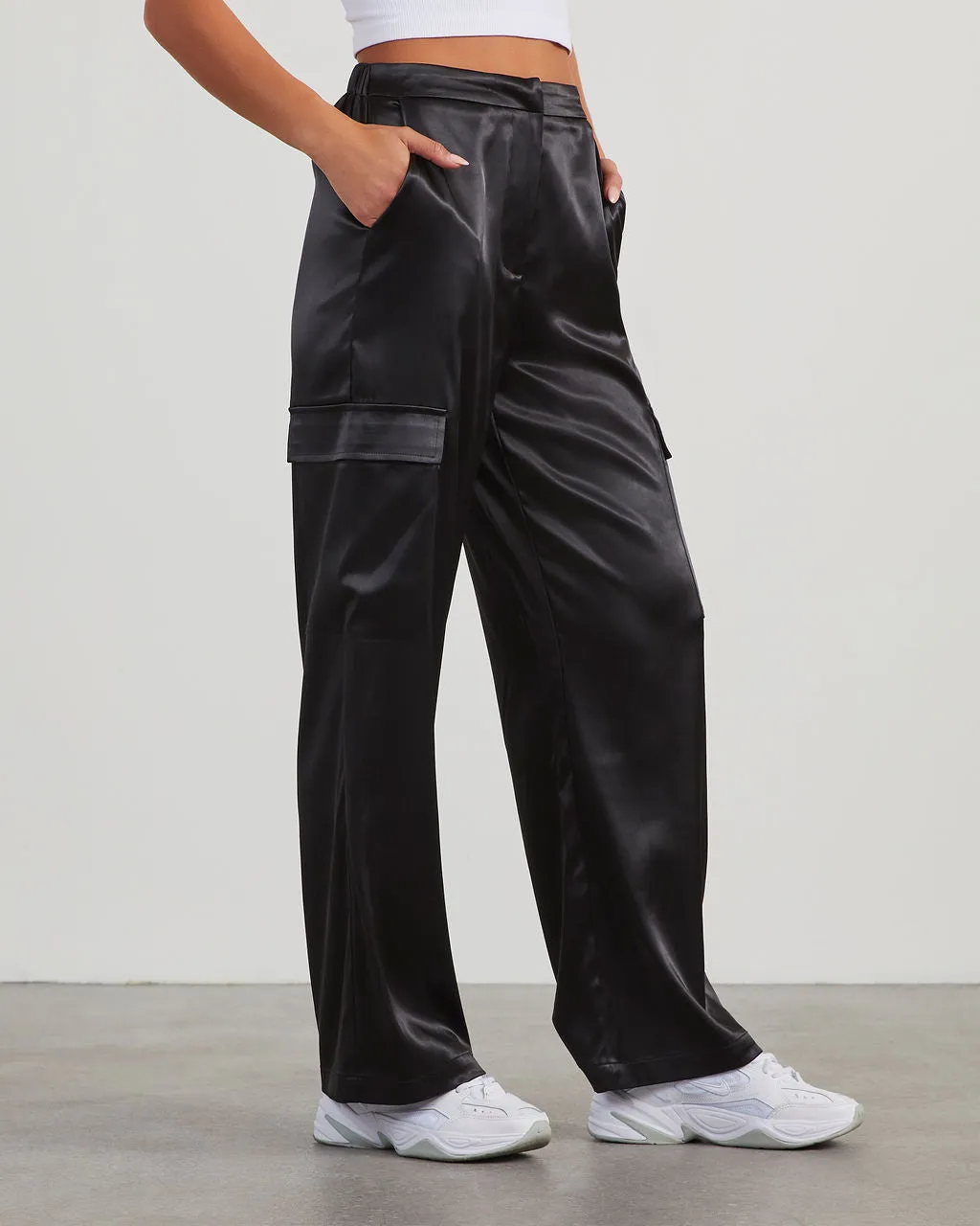 Adriano Satin Cargo Pants sold by Vici product image thumbnail 4