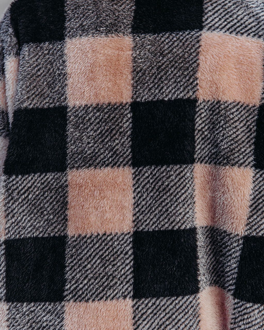 Tauren Fuzzy Checkered Shacket sold by Vici product image thumbnail 7