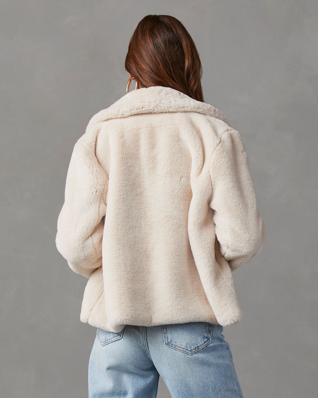 Knock Out Faux Fur Jacket - White sold by Vici product image thumbnail 4