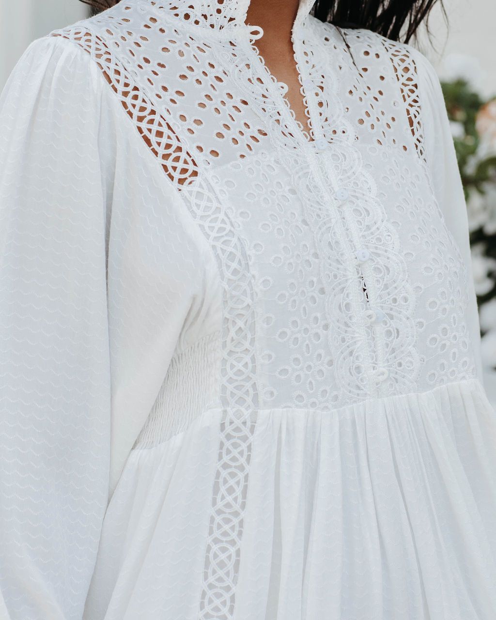 A Thing Of Beauty Crochet Lace Eyelet Dress - FINAL SALE sold by Vici product image thumbnail 4