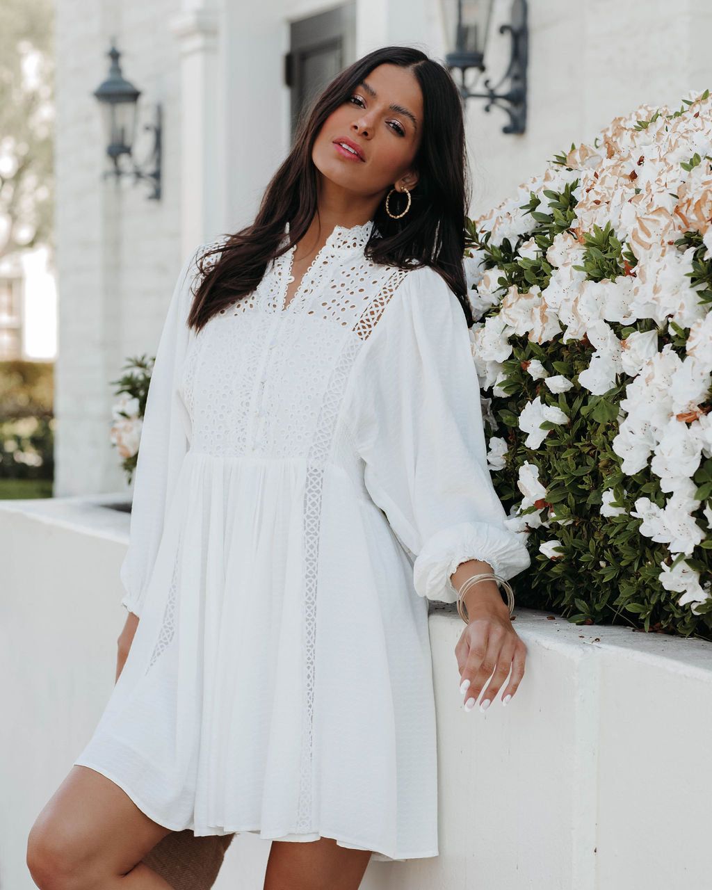 A Thing Of Beauty Crochet Lace Eyelet Dress - FINAL SALE sold by Vici