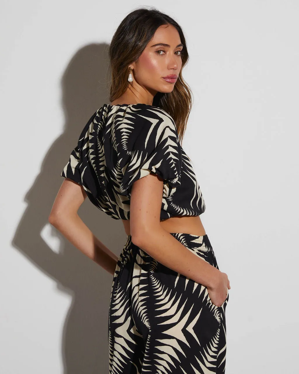 Stay With Me Printed Short Sleeve Top sold by Vici product image thumbnail 3