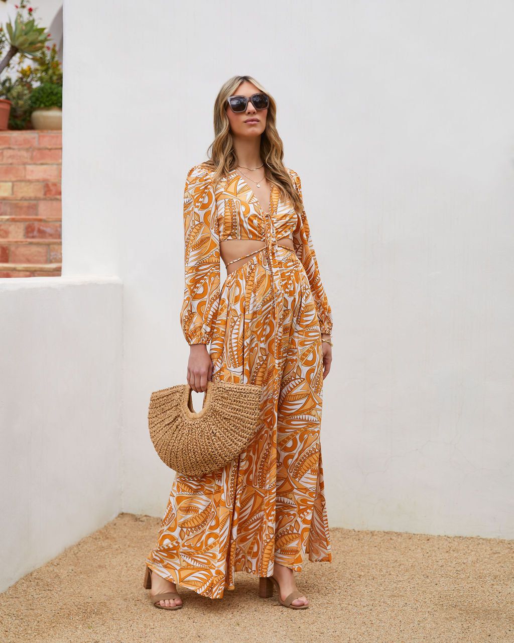 Emilia Printed Cutout Maxi Dress sold by Vici product image thumbnail 3