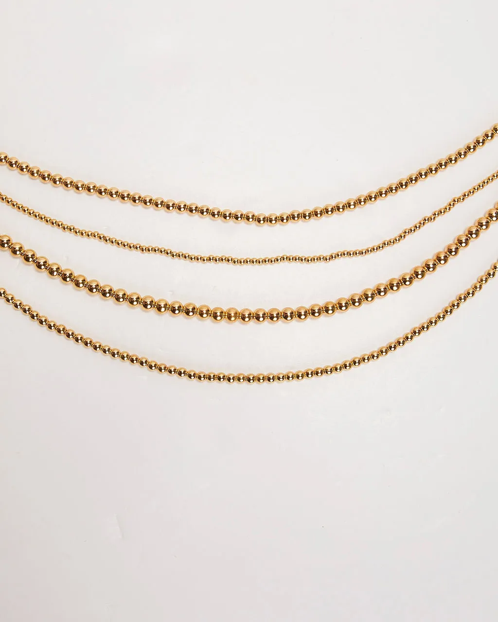 Golden Girl Layered Beaded Necklace sold by Vici product image thumbnail 4