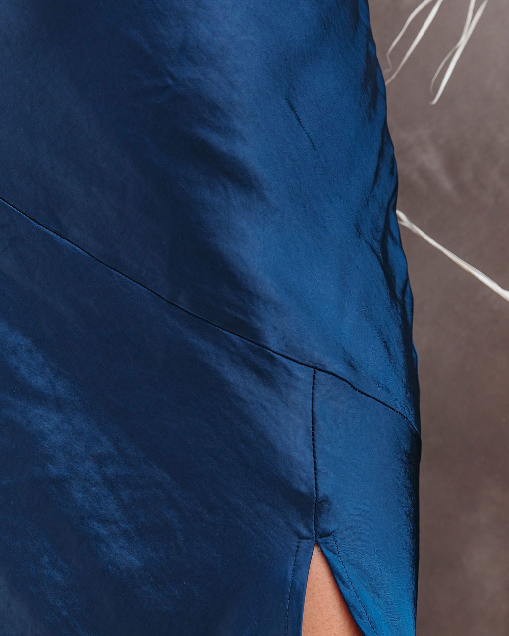 All For You Satin Midi Slip Dress - Navy - FINAL SALE sold by Vici product image thumbnail 4