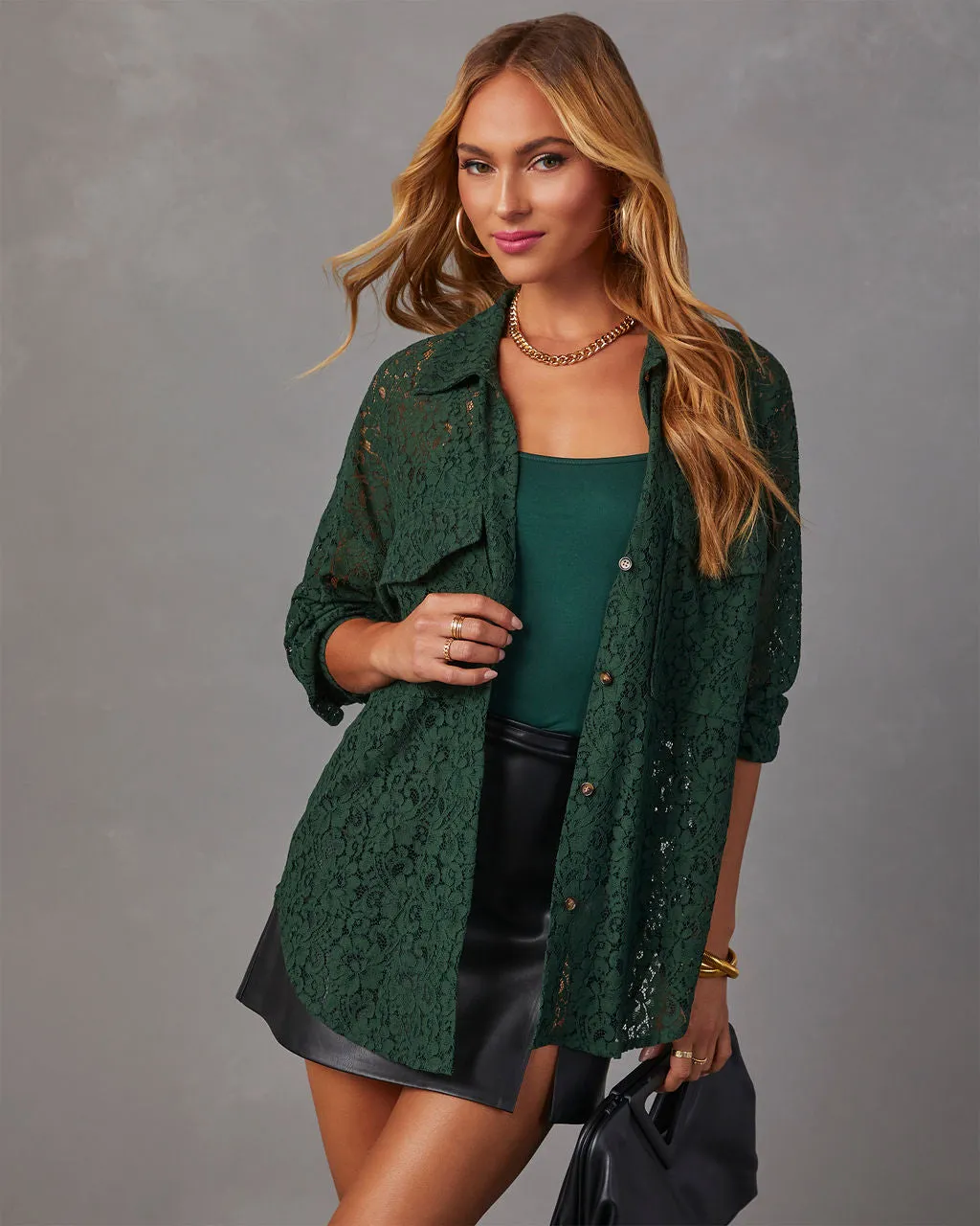 Pamona Lace Button Down Top sold by Vici product image thumbnail 5