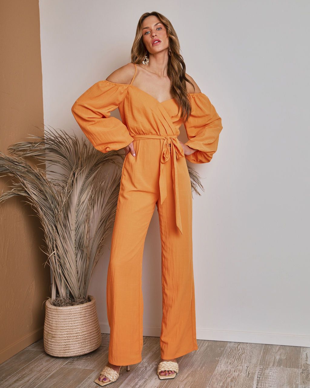 Key West Off The Shoulder Wide Leg Jumpsuit sold by Vici product image thumbnail 3