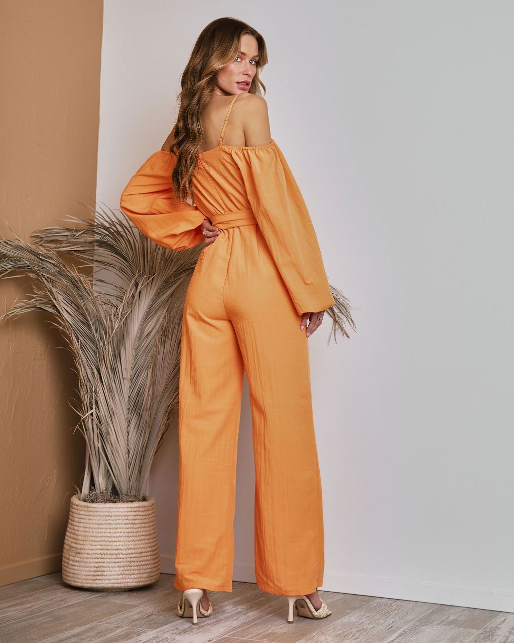 Key West Off The Shoulder Wide Leg Jumpsuit sold by Vici product image thumbnail 4