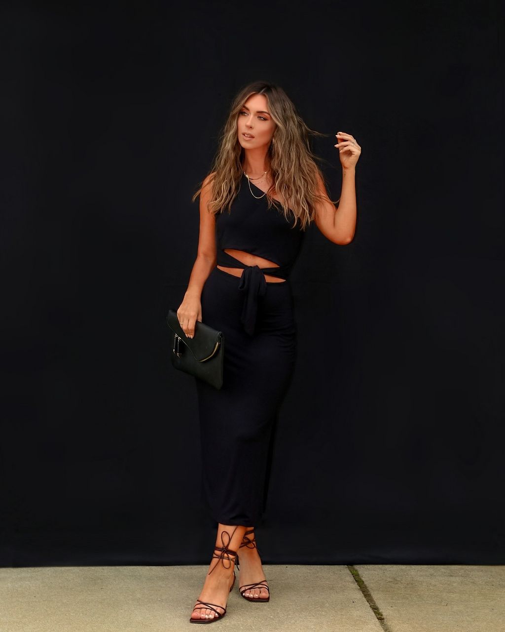 Fancy That One Shoulder Midi Dress sold by Vici