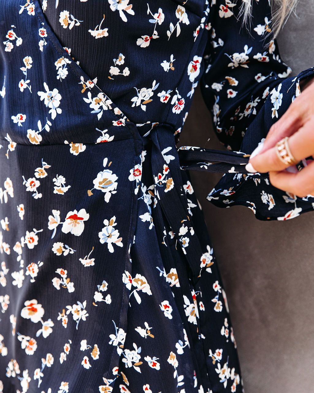 Taste Of Honey Floral Wrap Dress sold by Vici product image thumbnail 4