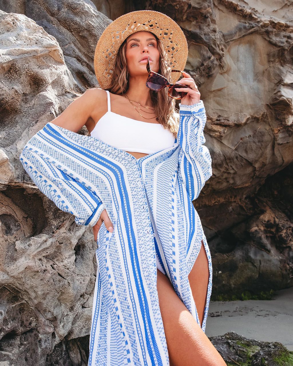 Cabo Dreams Button Down Tunic sold by Vici