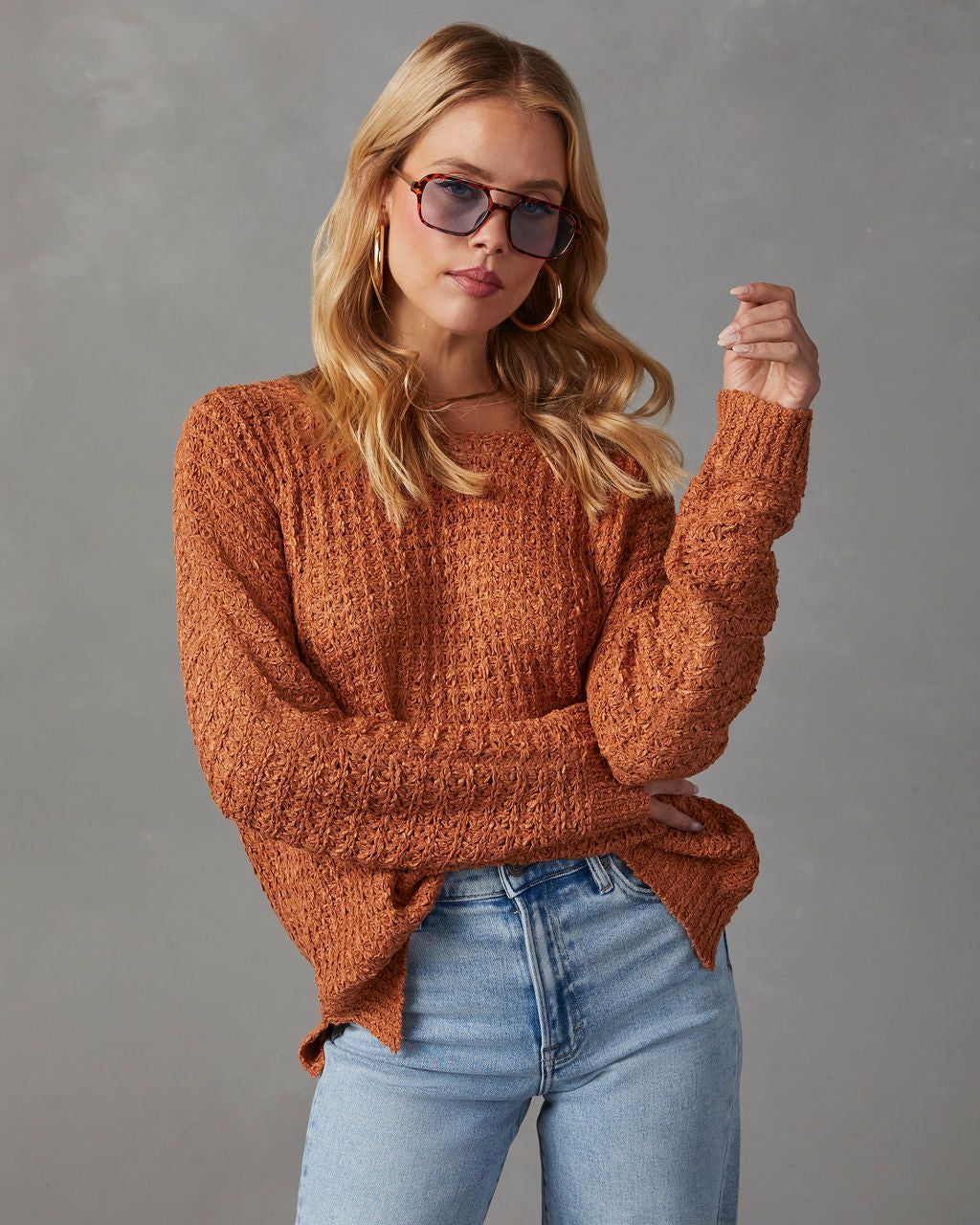 Christie Relaxed Pullover Sweater - Camel - SALE sold by Vici product image thumbnail 5