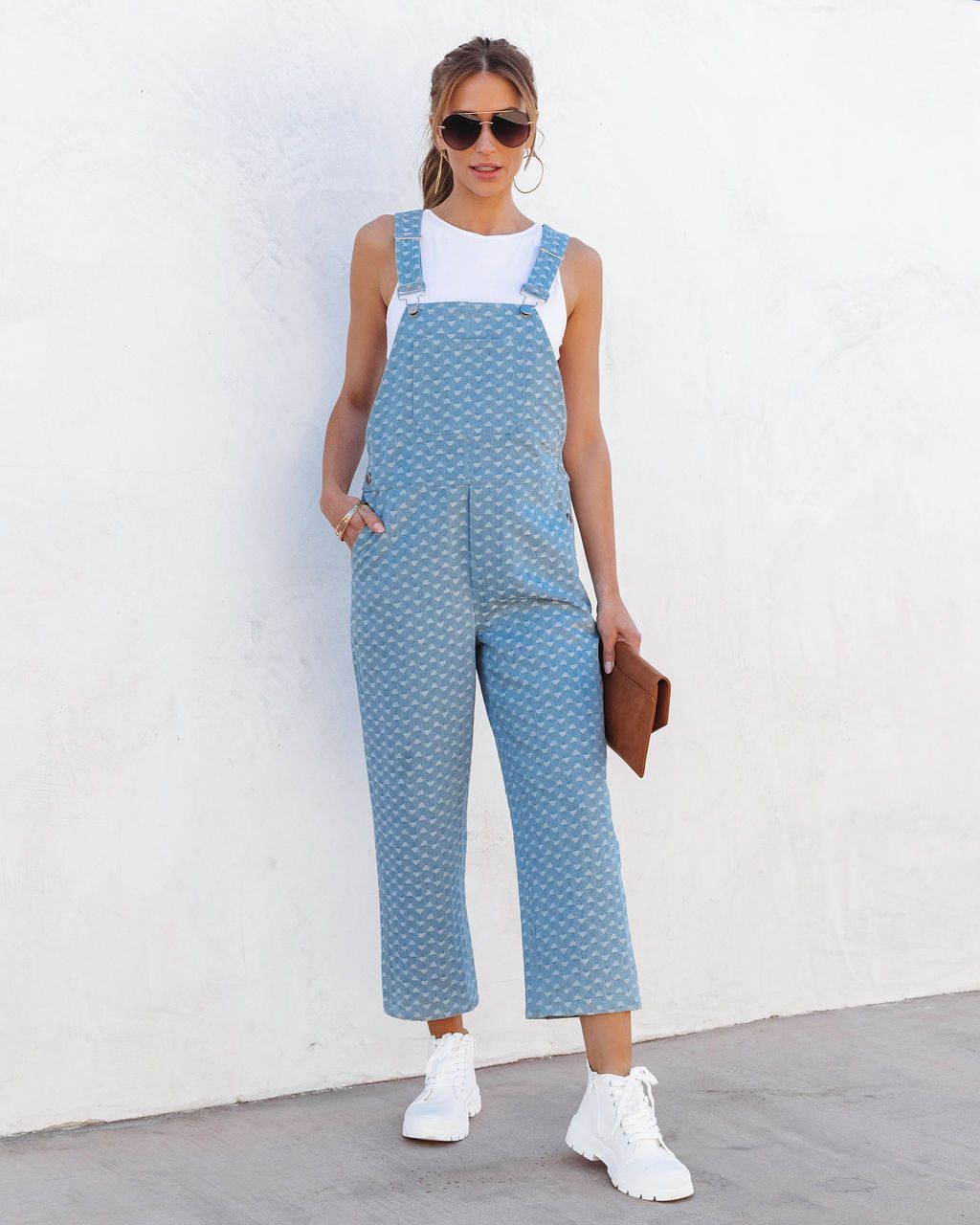 Billion Hearts Denim Jumpsuit sold by Vici