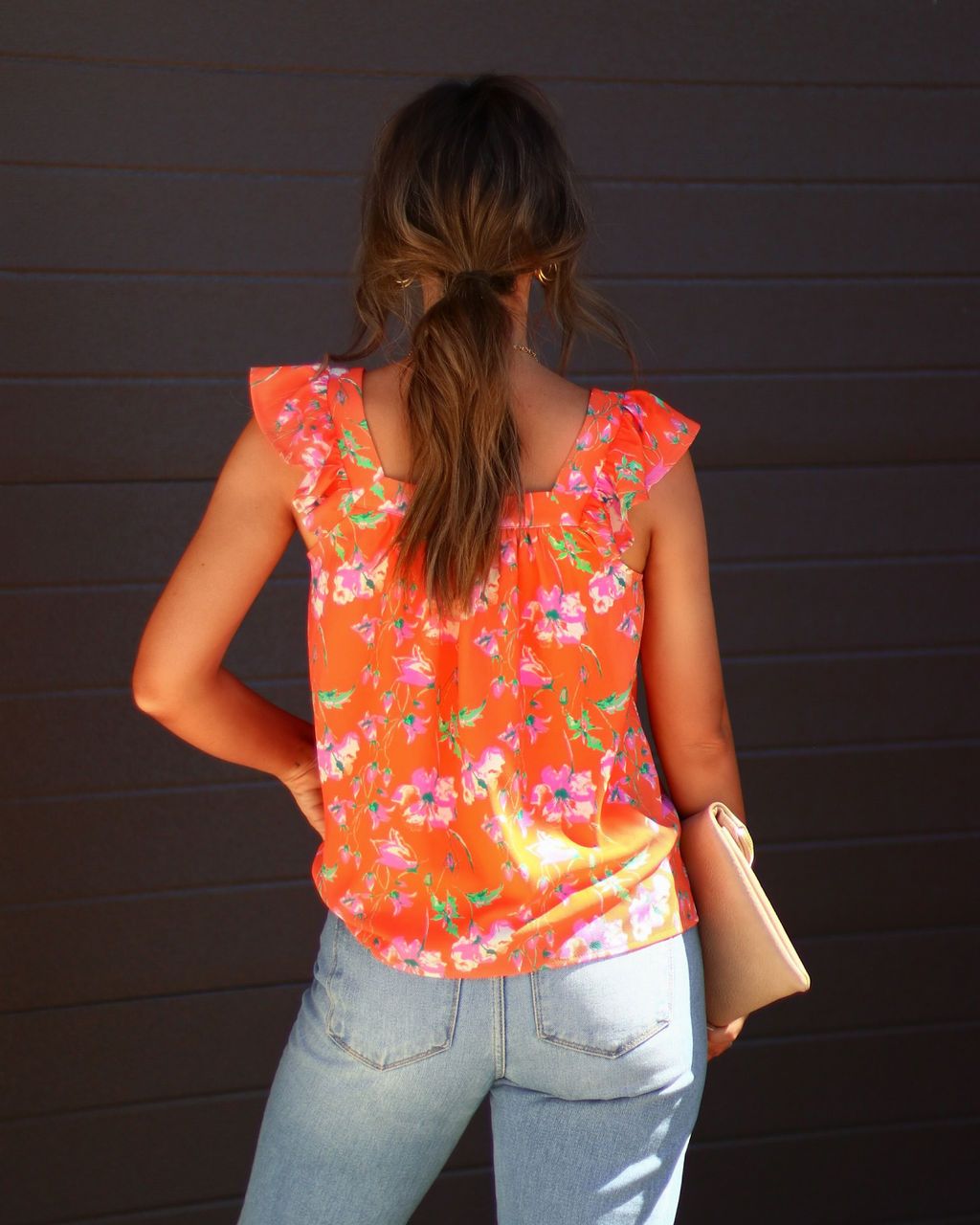 Kali Floral Flutter Sleeve Top - FINAL SALE sold by Vici product image thumbnail 2