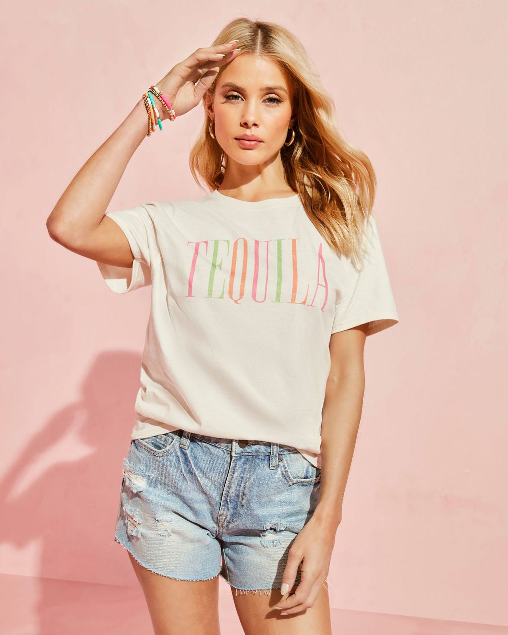 Tequila Cotton Blend Tee - FINAL SALE sold by Vici product image thumbnail 7
