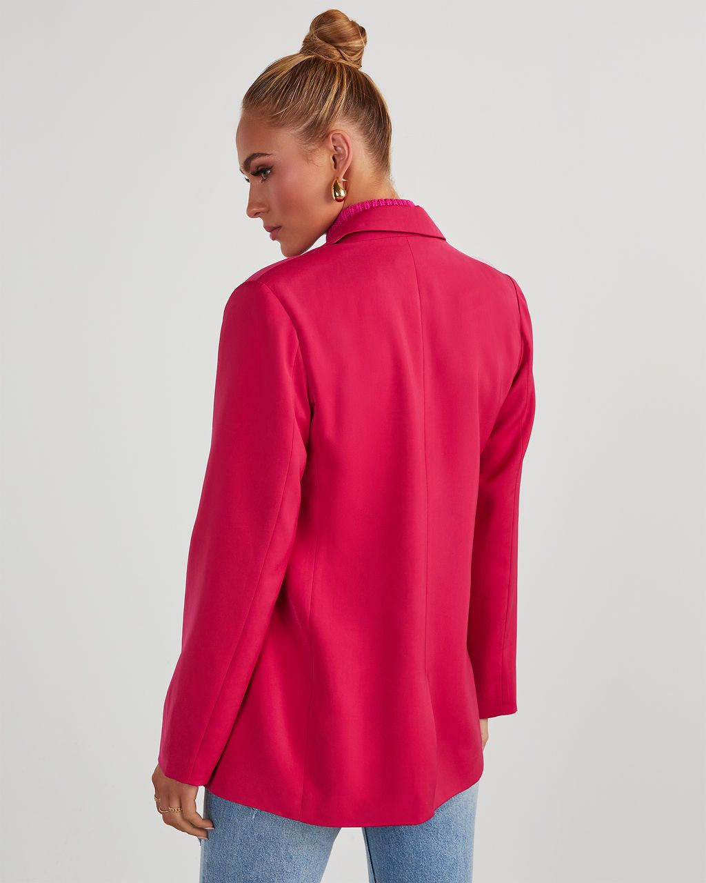 Standards Pocketed Blazer - Berry sold by Vici product image thumbnail 4
