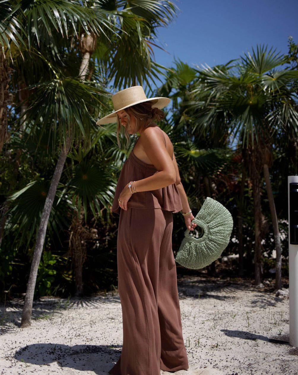 Palm Paradise Pocketed Wide Leg Pants sold by Vici product image thumbnail 5