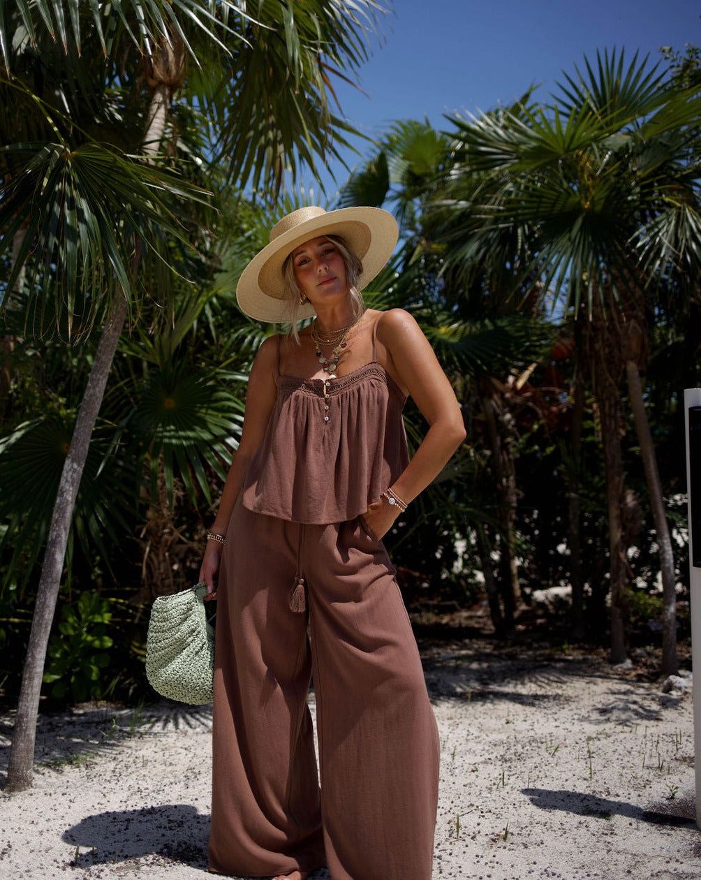 Palm Paradise Pocketed Wide Leg Pants sold by Vici product image thumbnail 3