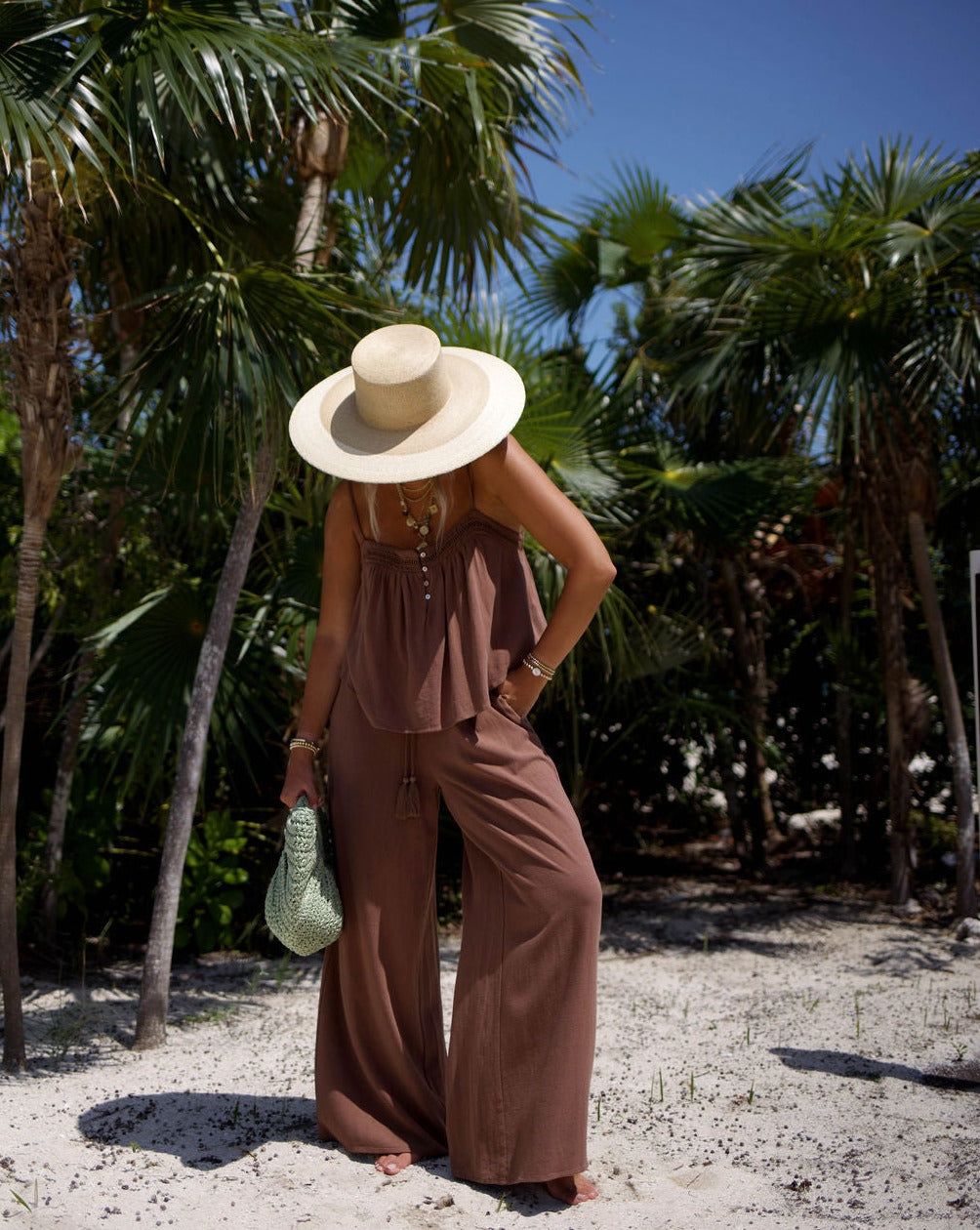 Palm Paradise Pocketed Wide Leg Pants sold by Vici product image thumbnail 4