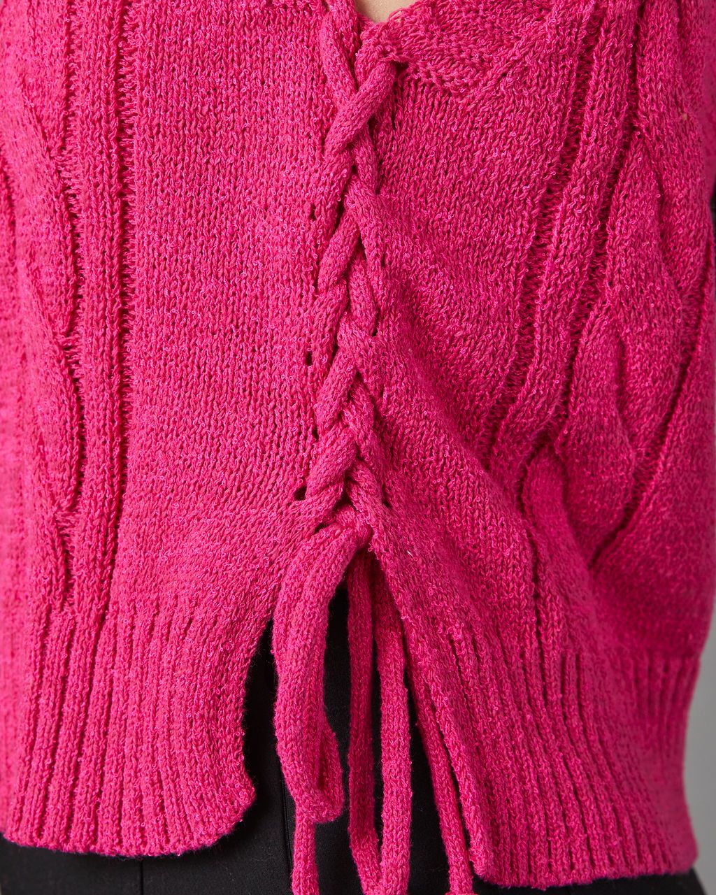 Shamar Braided Sweater Tank - Hot Pink sold by Vici product image thumbnail 5
