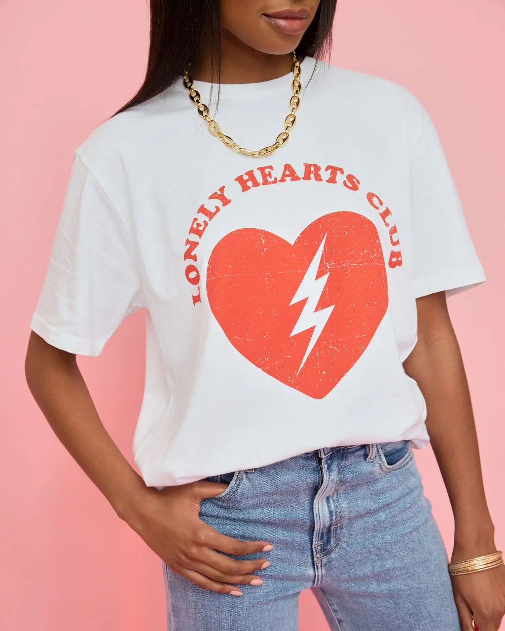 Lonely Hearts Club Cotton Tee sold by Vici product image thumbnail 2