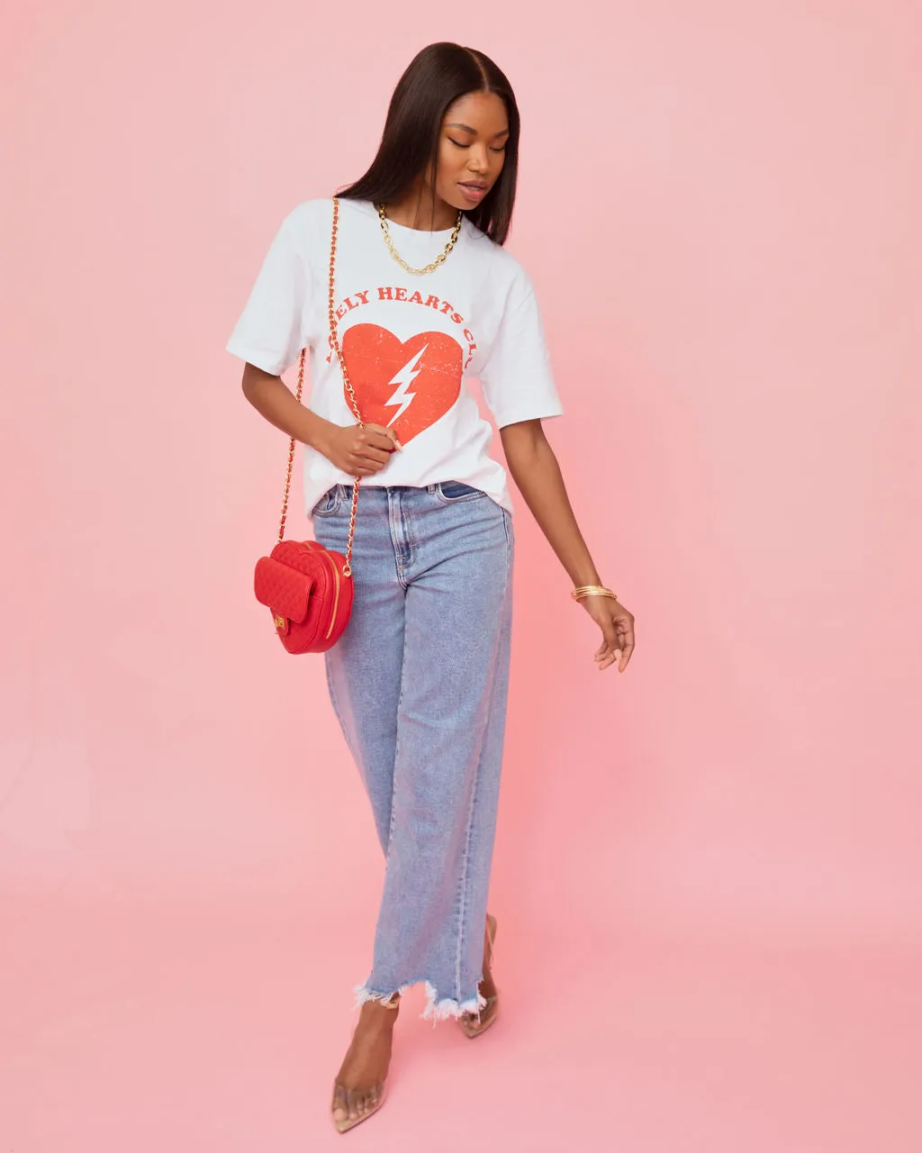 Lonely Hearts Club Cotton Tee sold by Vici product image thumbnail 5