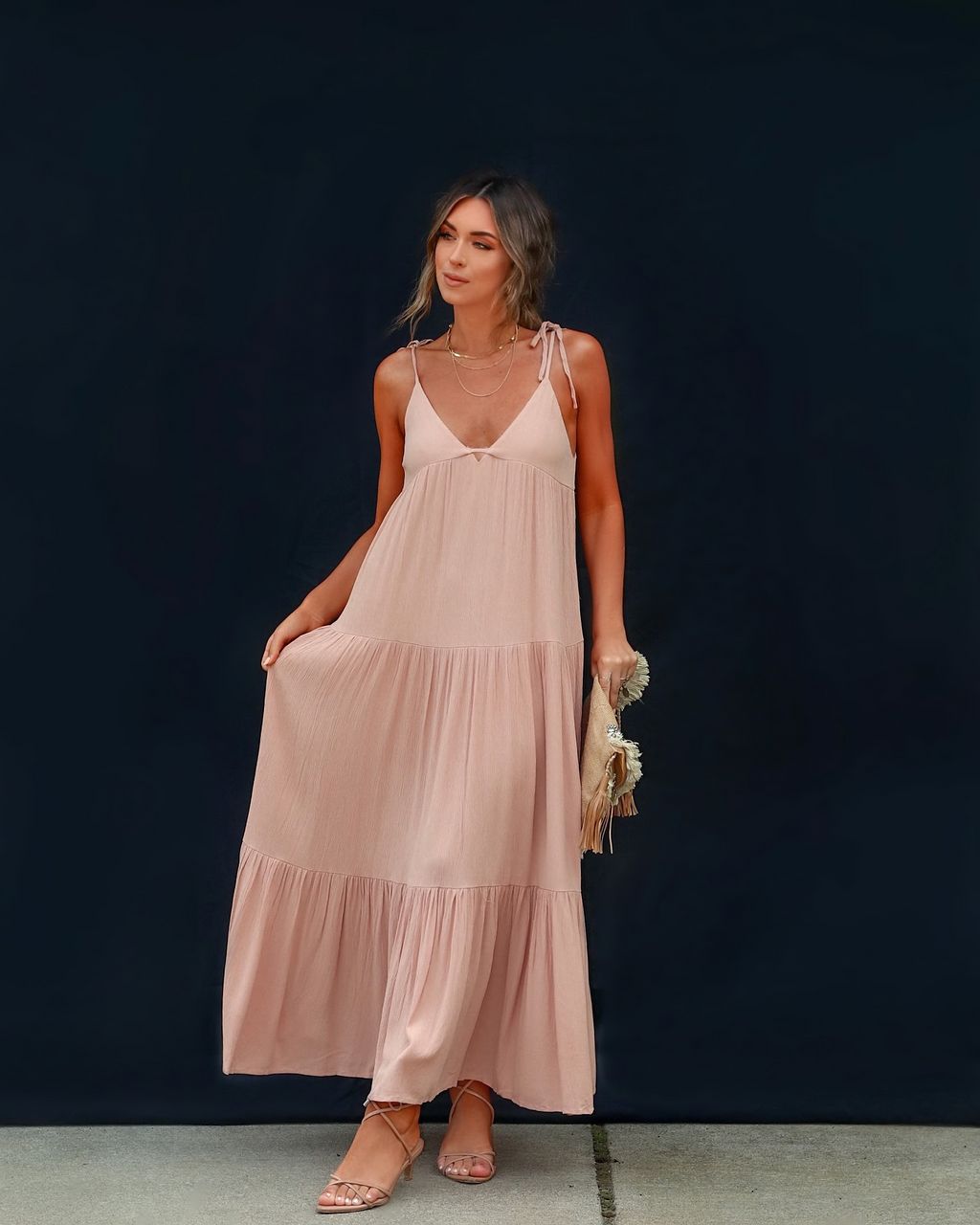 Riverside Tiered Maxi Dress sold by Vici
