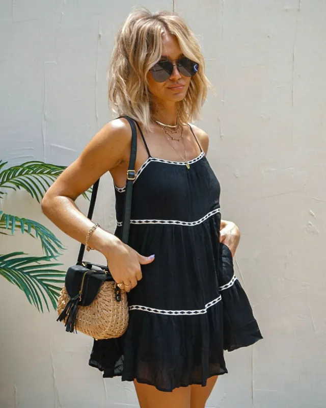 Maggio Pocketed Romper - Black sold by Vici