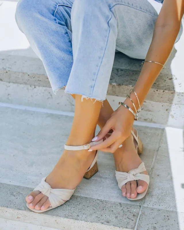 Ninette Faux Suede Heeled Sandal - FINAL SALE sold by Vici