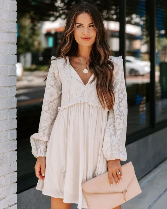 Capulet Crochet Lace Pocketed Babydoll Dress sold by Vici