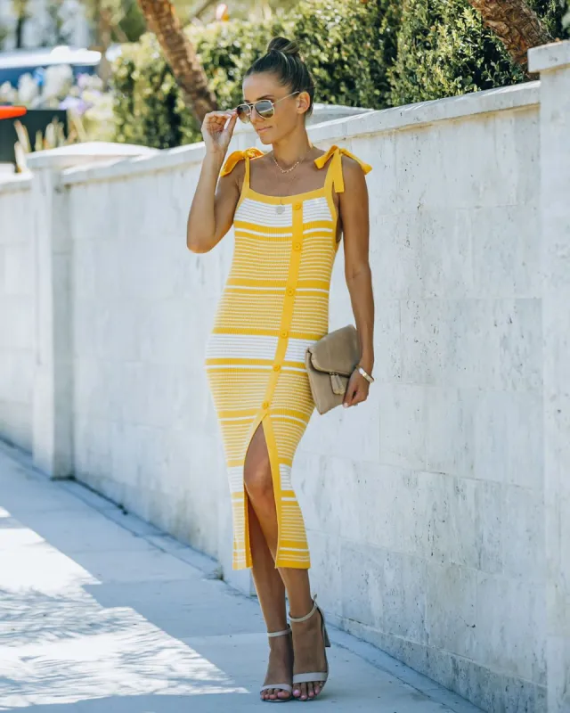 Ava Striped Knit Midi Dress - FINAL SALE sold by Vici