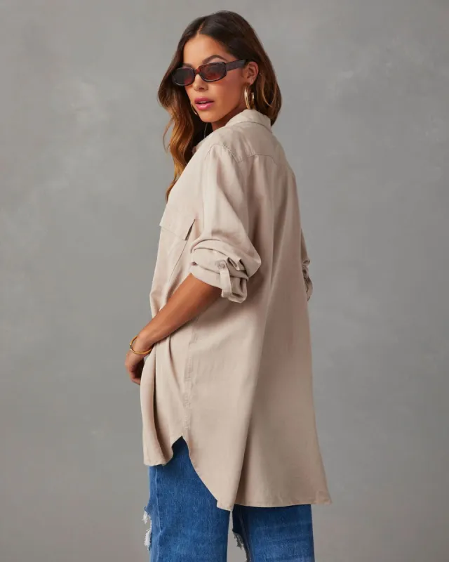 Greeley Oversized Button Down Top sold by Vici