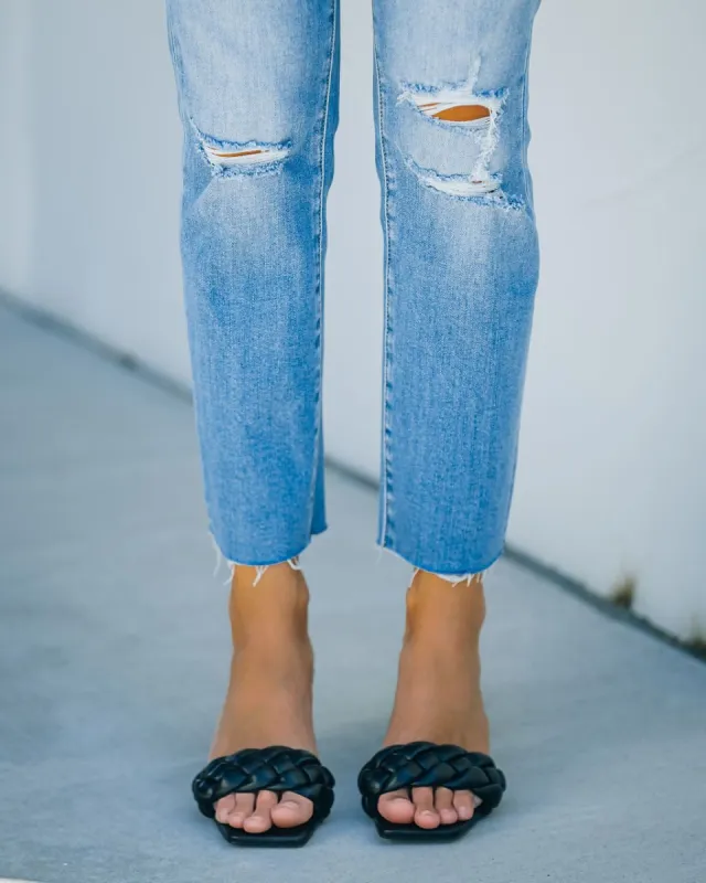 Taffy Braided Heeled Sandal - Black - FINAL SALE sold by Vici