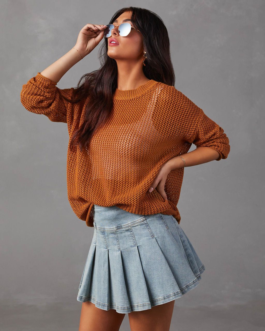 Stratton Open Stitch Sweater sold by Vici product image thumbnail 3