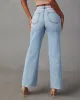 Alec Super Stretch High Rise Distressed Relaxed Denim sold by Vici