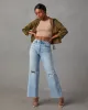 Alec Super Stretch High Rise Distressed Relaxed Denim sold by Vici