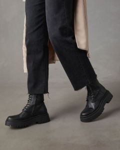 Billini Frances Side Zip Combat Boots - Black - SALE sold by Vici