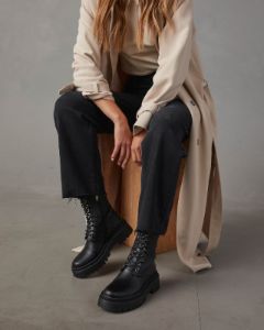 Billini Frances Side Zip Combat Boots - Black - SALE sold by Vici