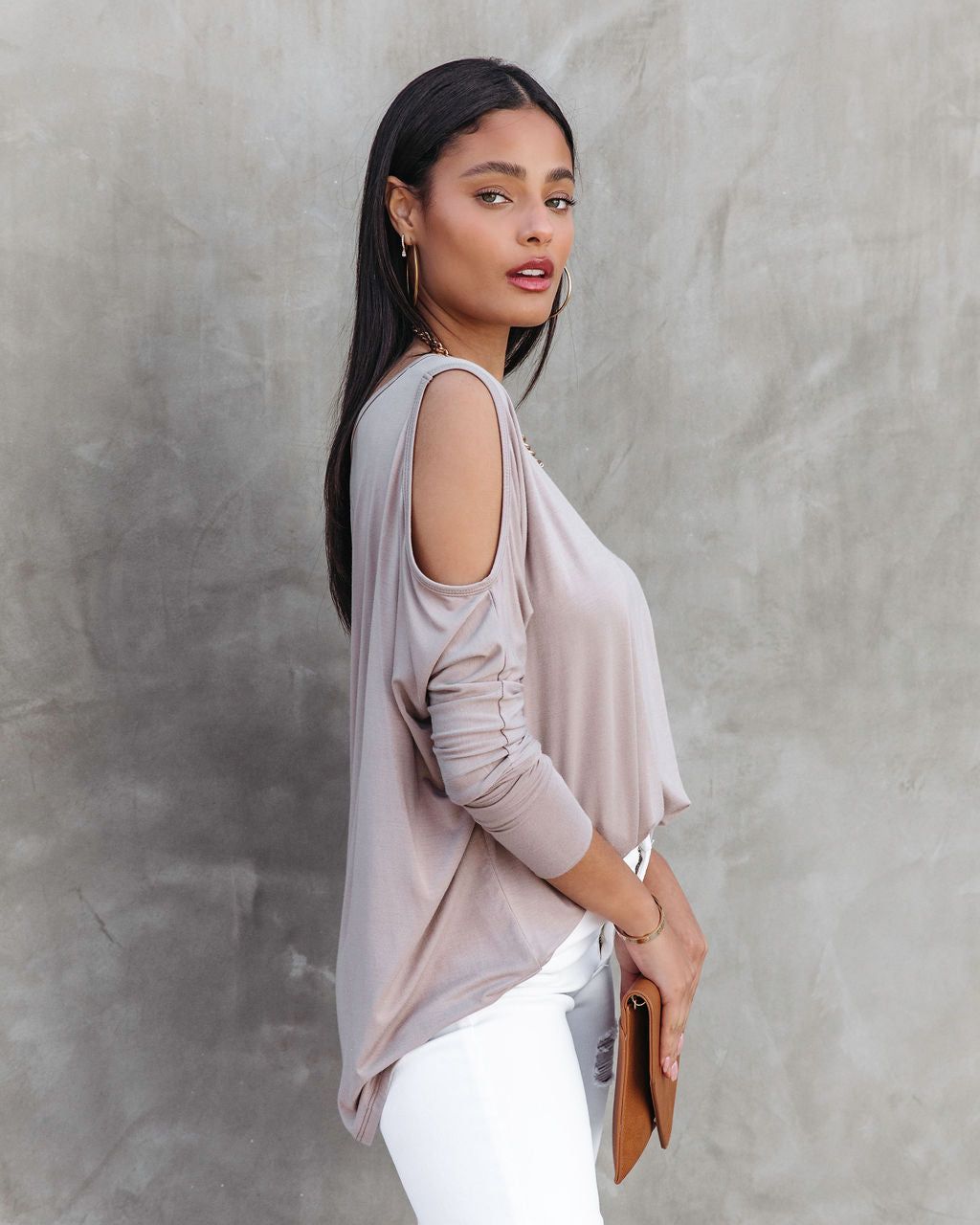 Cadillac Cutout Long Sleeve Top - Mocha - FINAL SALE sold by Vici product image thumbnail 5