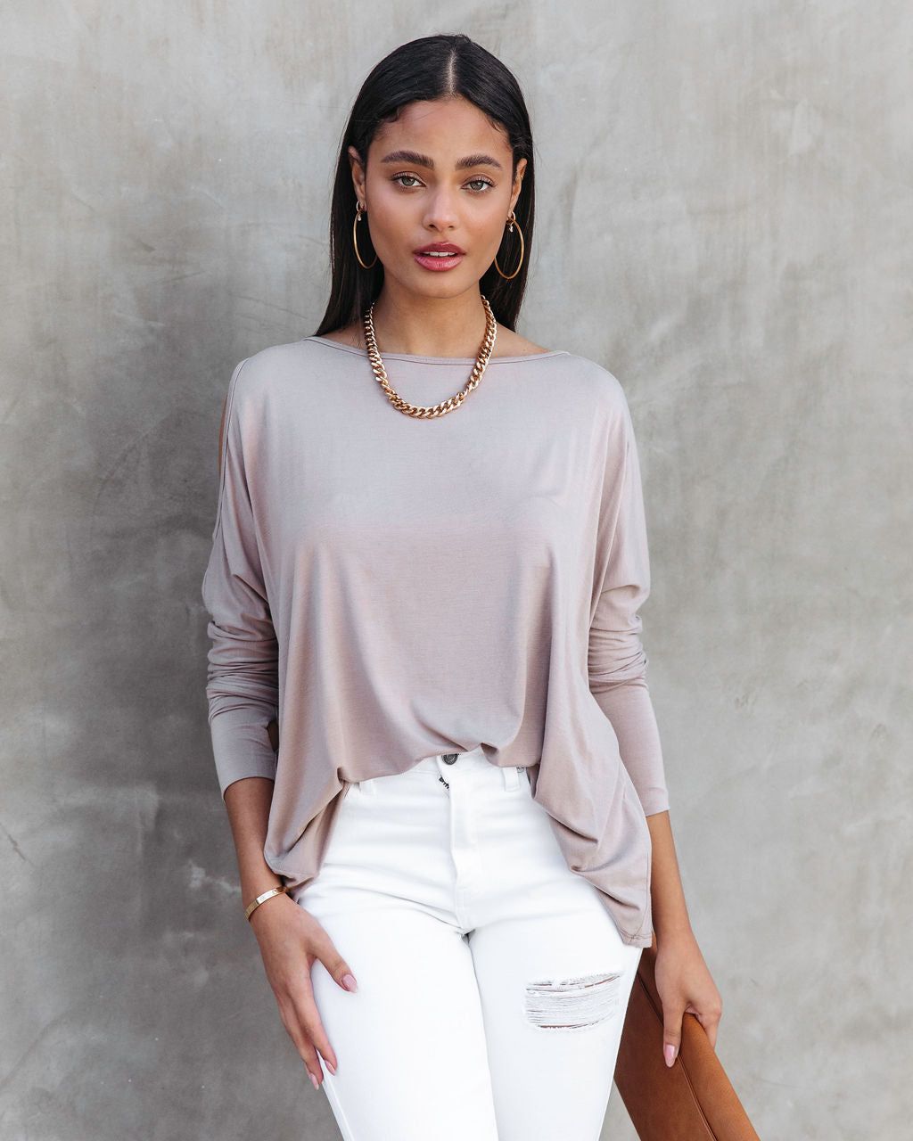 Cadillac Cutout Long Sleeve Top - Mocha - FINAL SALE sold by Vici product image thumbnail 6
