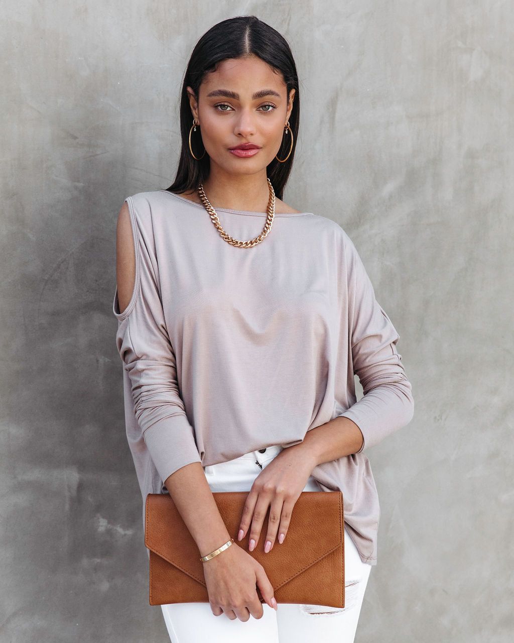 Cadillac Cutout Long Sleeve Top - Mocha - FINAL SALE sold by Vici product image thumbnail 7