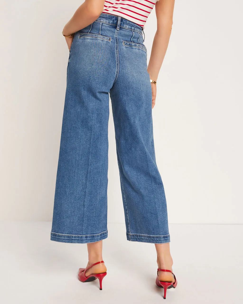 Drew Cropped Wide Leg Jeans sold by Vici product image thumbnail 5