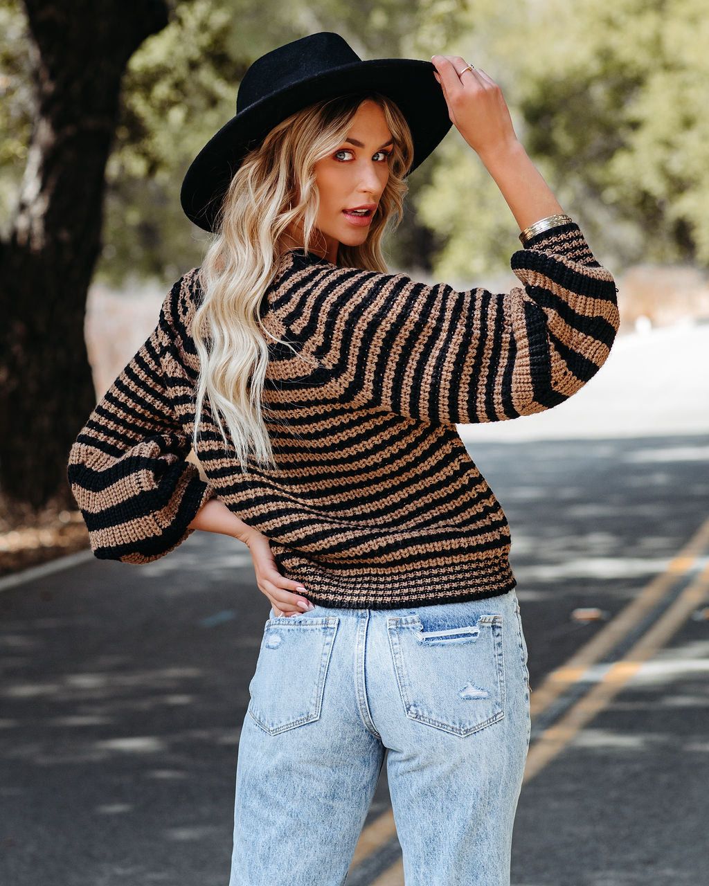 Devin Striped Button Front Knit Cardigan - FINAL SALE sold by Vici product image thumbnail 2