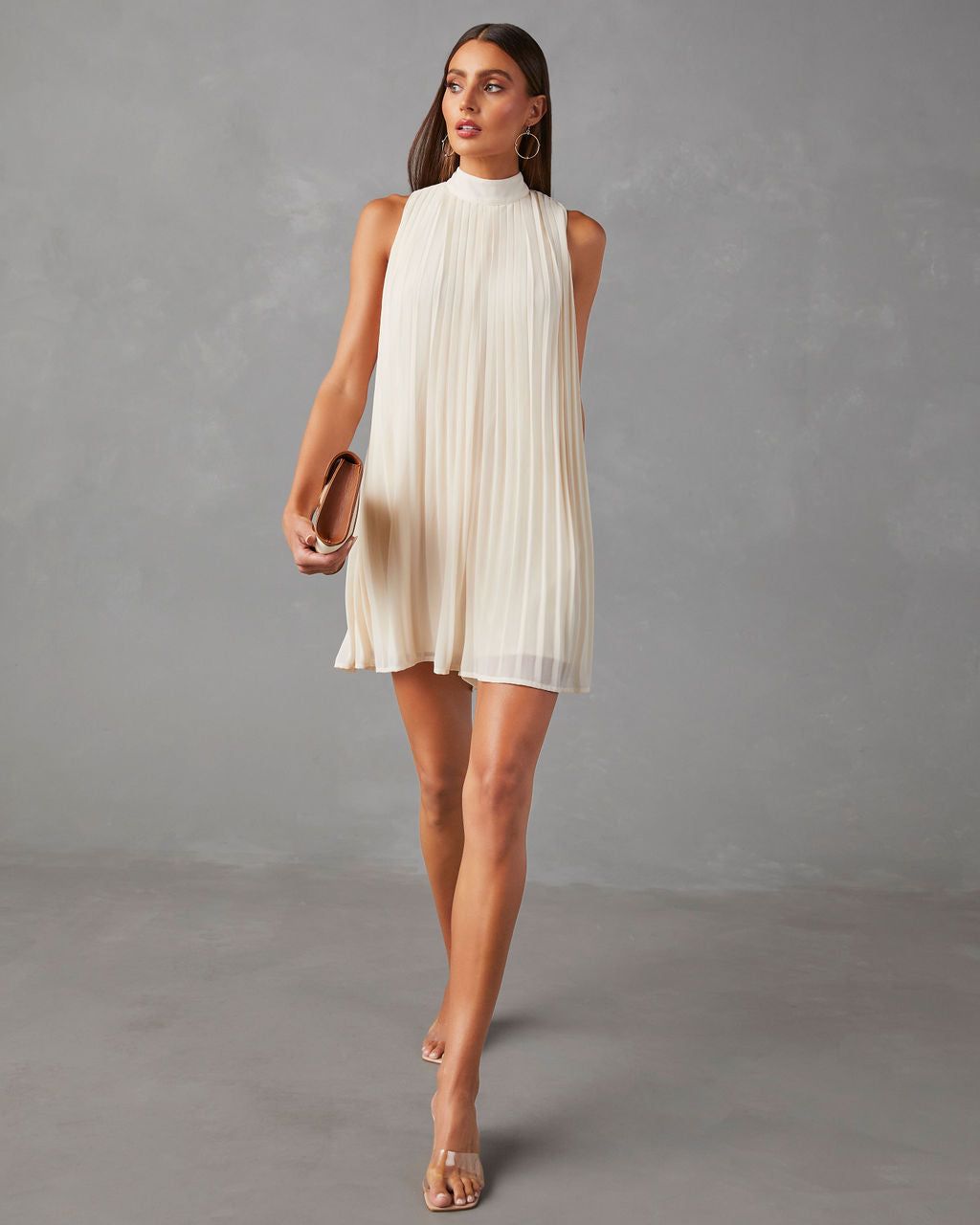 Somerset Pleated Sleeveless Romper - Ivory - FINAL SALE sold by Vici